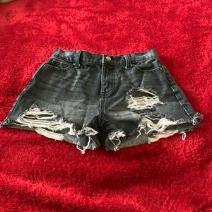 Black Jean Shorts